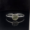 Sterling Silver Moldavite Cuff Bracelet