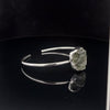 Sterling Silver Moldavite Cuff Bracelet