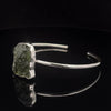 Sterling Silver Moldavite Cuff Bracelet