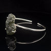 Sterling Silver Moldavite Cuff Bracelet