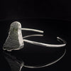 Sterling Silver Moldavite Cuff Bracelet