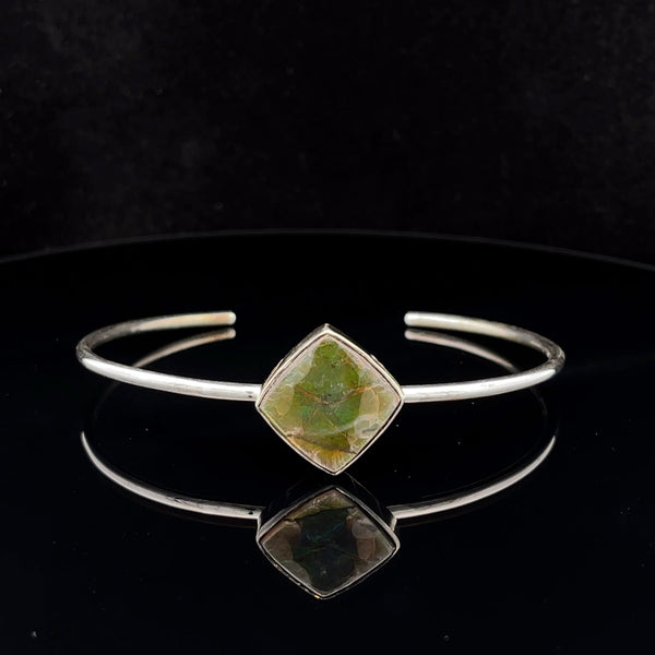 Sterling Silver Ammolite Cuff Bracelet