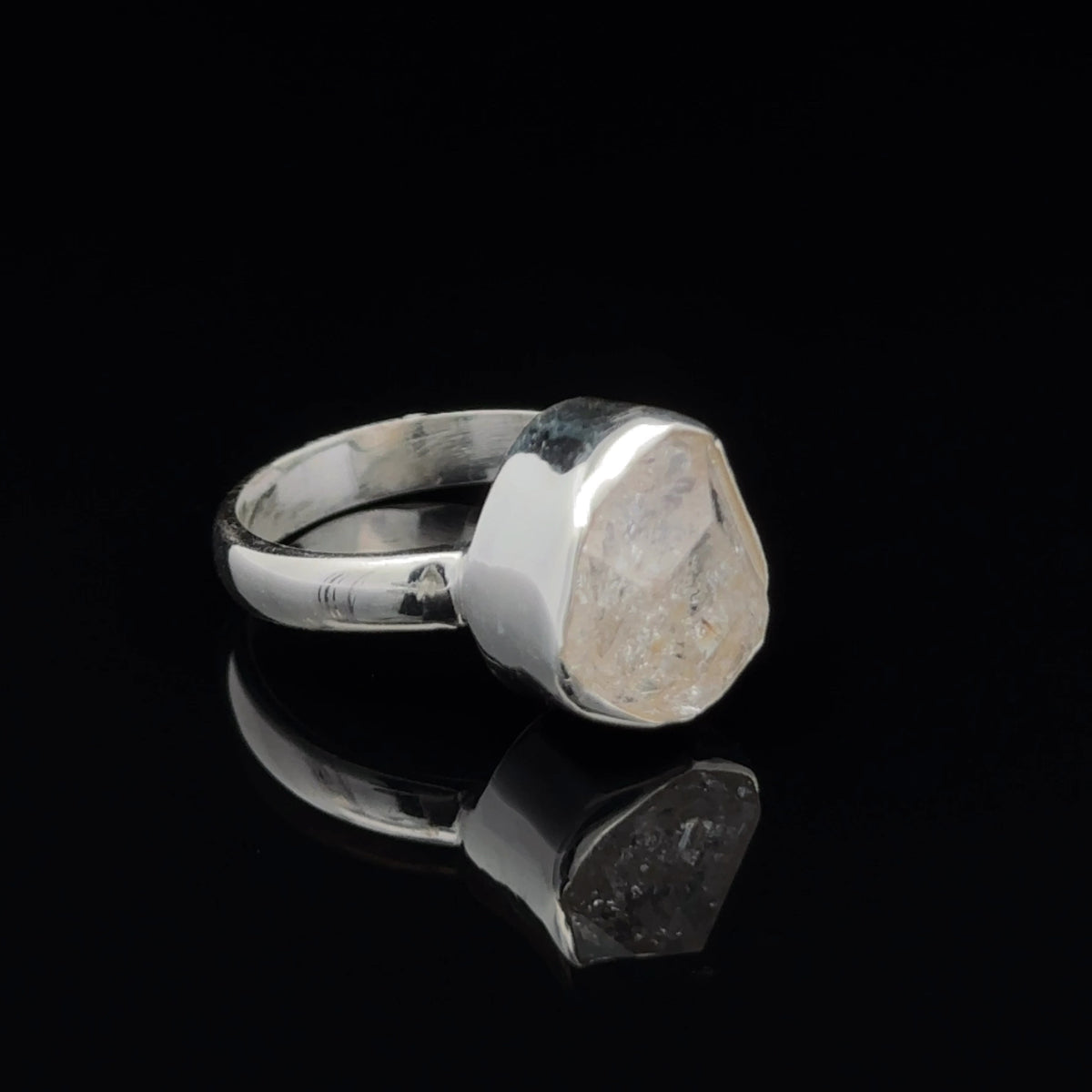Sterling Silver Herkimer Diamond Ring Size 7
