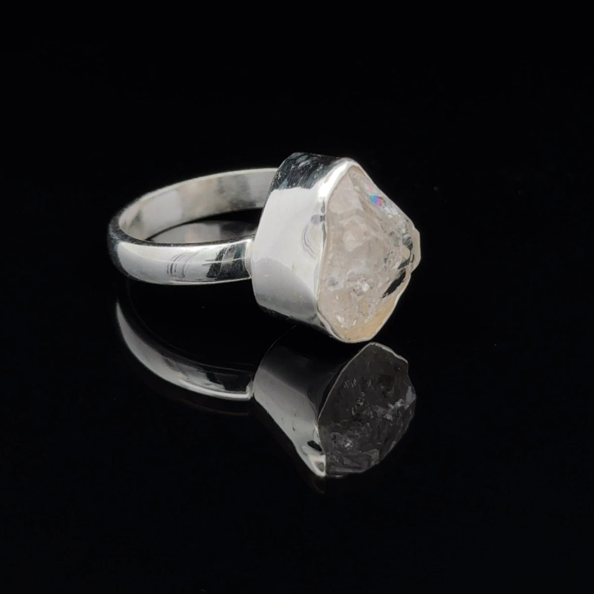 Sterling Silver Herkimer Diamond Ring Size 7