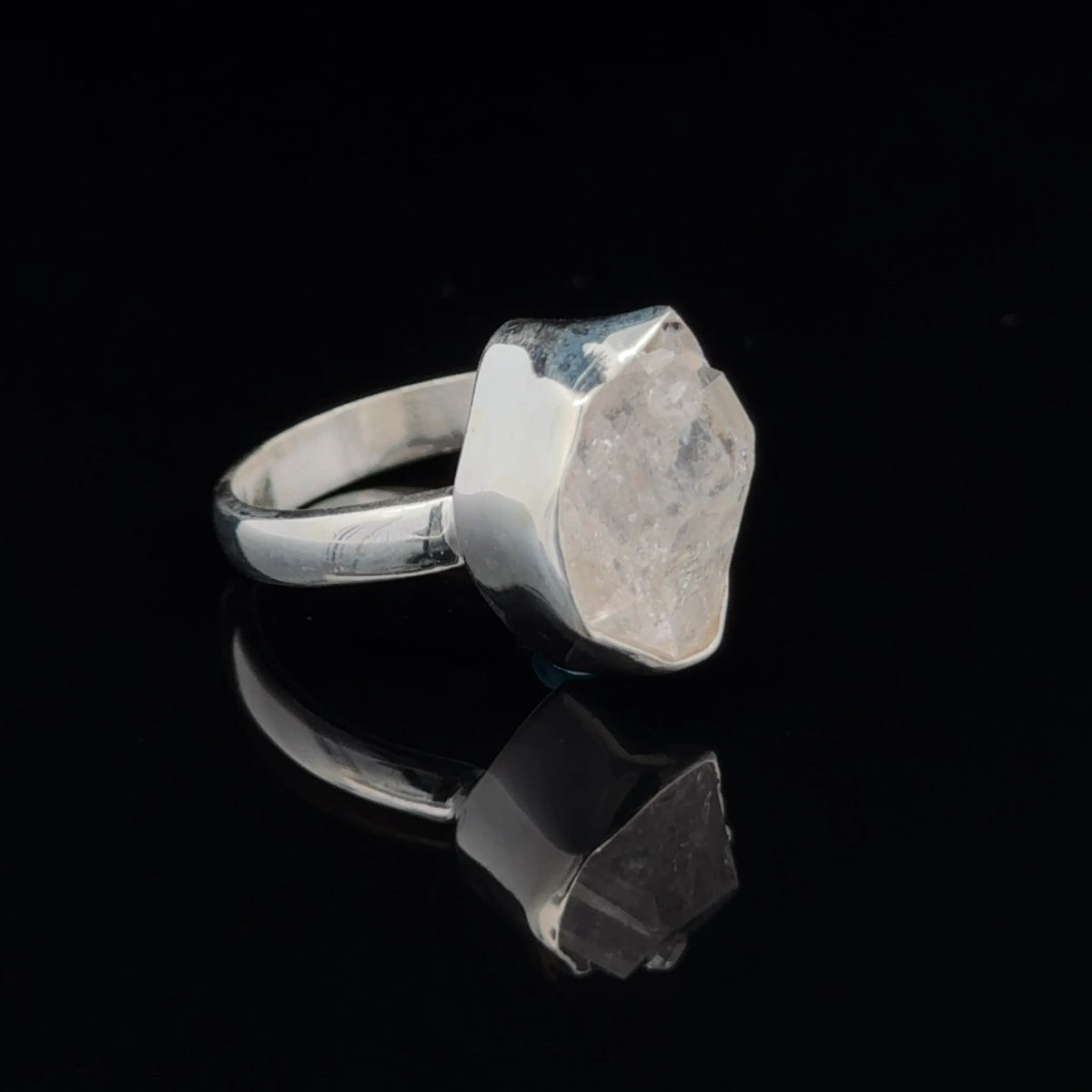 Sterling Silver Herkimer Diamond Ring Size 7
