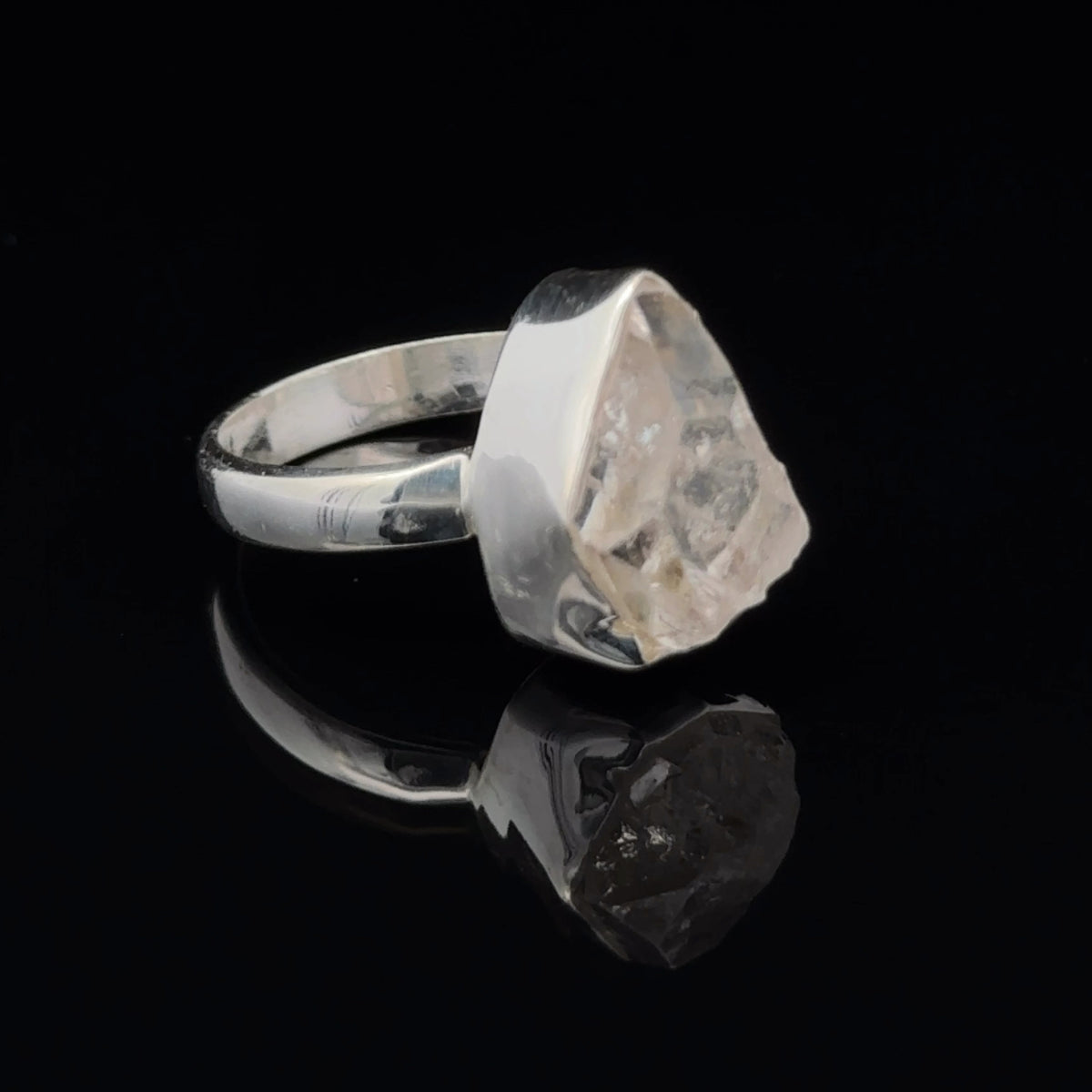 Sterling Silver Herkimer Diamond Ring Size 7