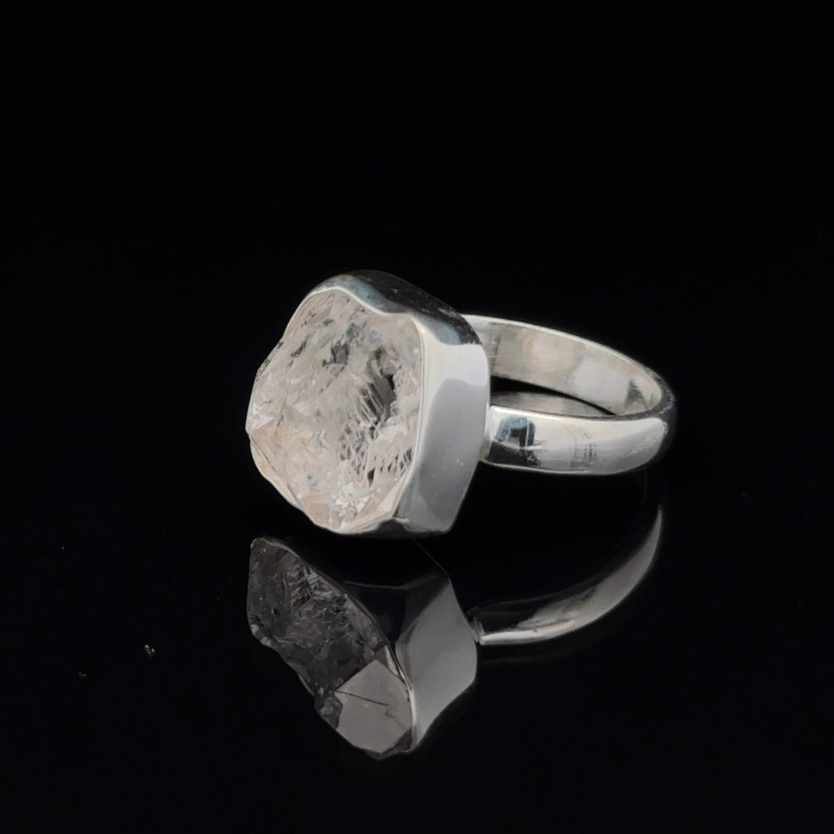 Sterling Silver Herkimer Diamond Ring Size 7