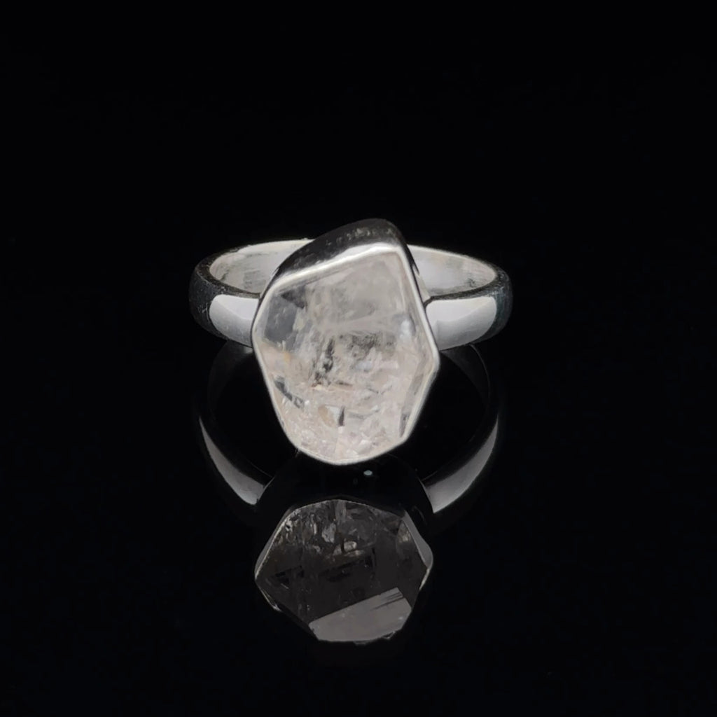 Sterling Silver Herkimer Diamond Ring Size 7