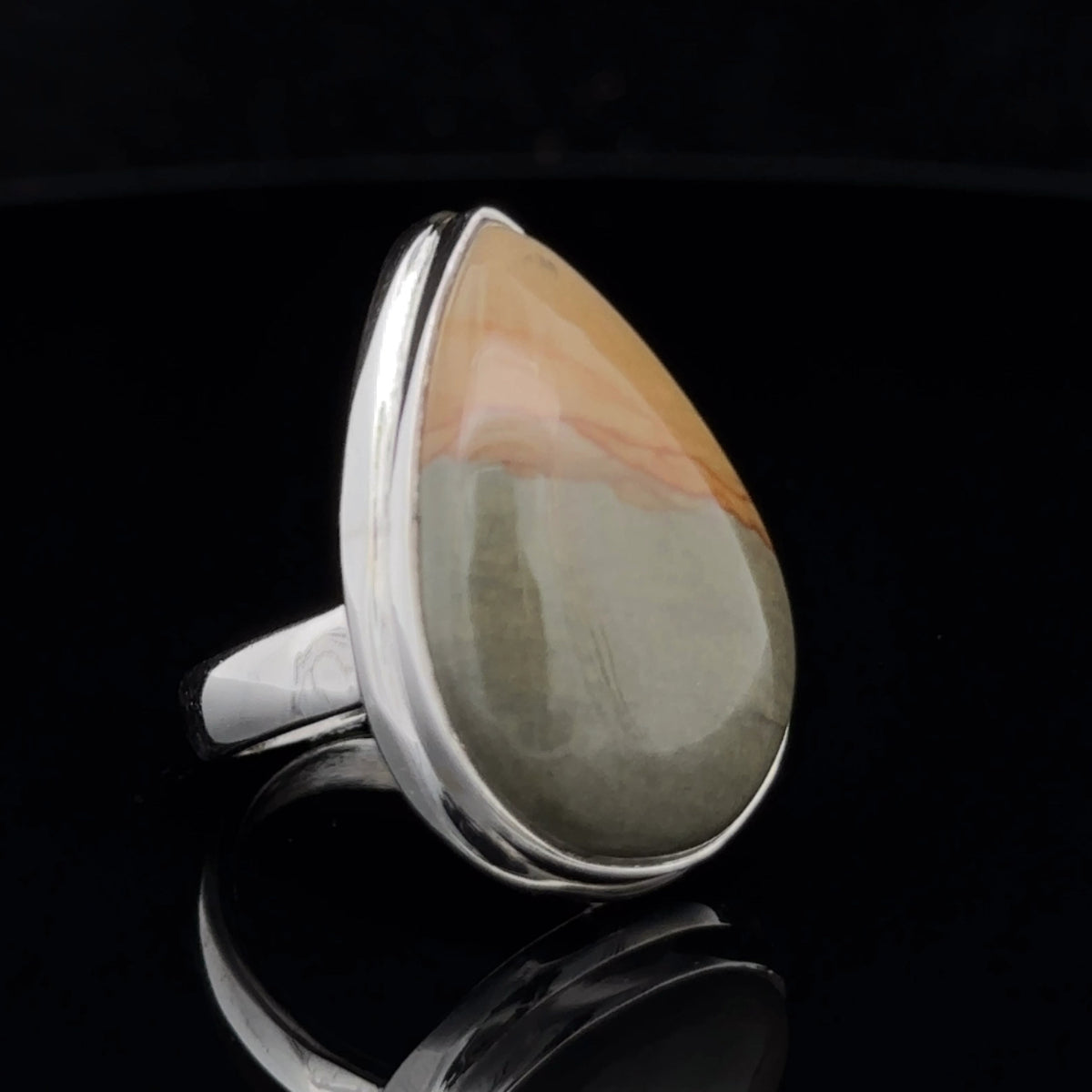 Sterling Silver Wildhorse Picture Jasper Ring Size 5