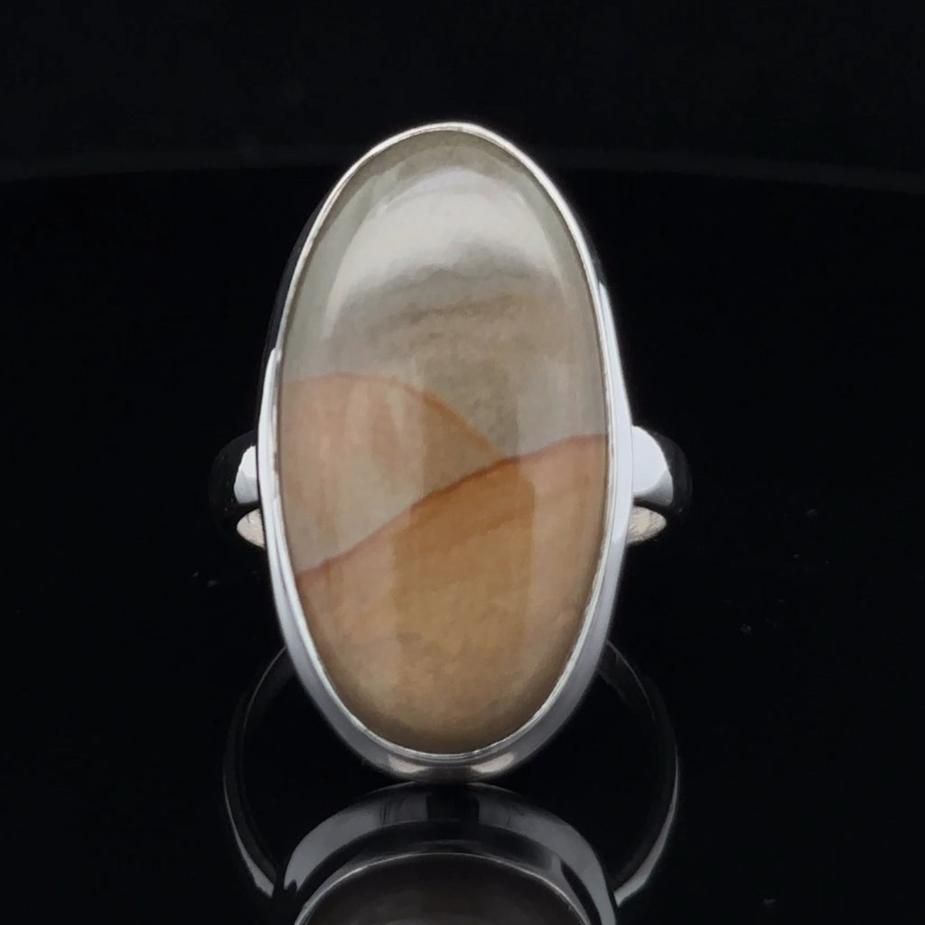 Sterling Silver Wildhorse Picture Jasper Ring Size 10