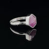 Sterling Silver Star Ruby Ring Size 7
