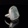 Sterling Silver Moss Agate Ring Size 7