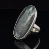 Sterling Silver Moss Agate Ring Size 7