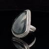 Sterling Silver Moss Agate Ring Size 7