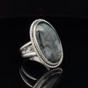 Sterling Silver Moss Agate Ring Size 7