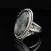 Sterling Silver Moss Agate Ring Size 7