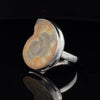 Sterling Silver Ammonite Ring Size 8