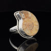 Sterling Silver Ammonite Ring Size 10