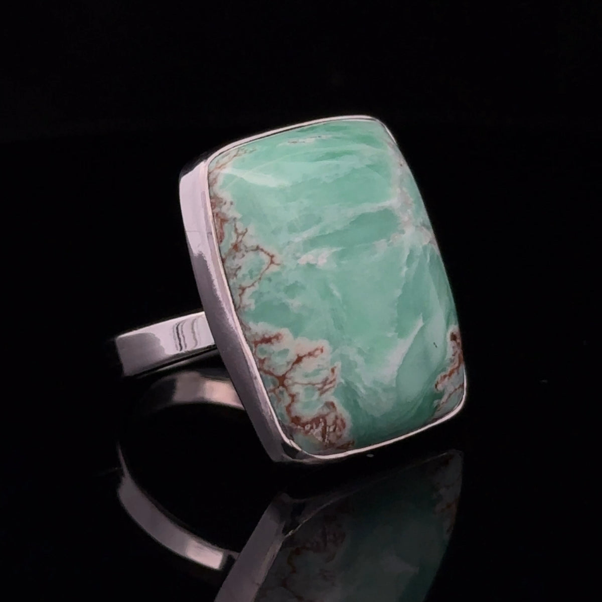 Sterling Silver Adjustable Variscite Ring