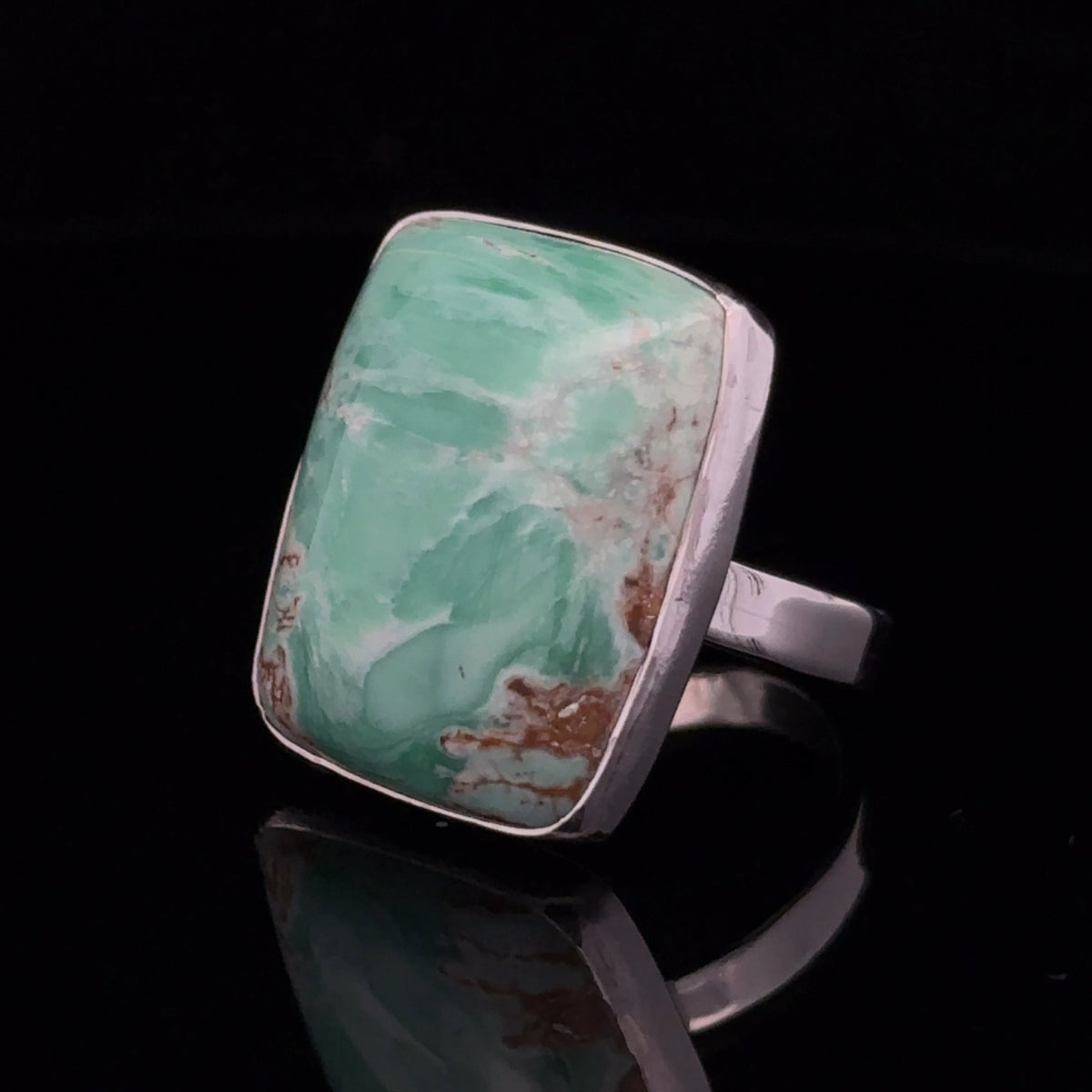 Sterling Silver Adjustable Variscite Ring