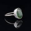 Sterling Silver Nephrite Jade Ring Size 7