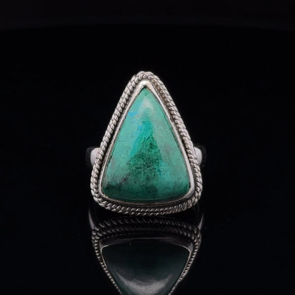 Sterling Silver Chrysocolla Ring Size 5