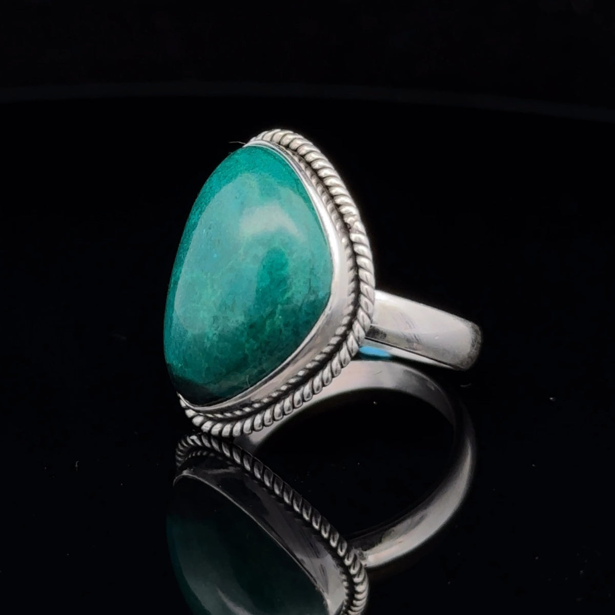 Sterling Silver Chrysocolla Ring Size 7