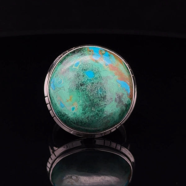 Sterling Silver Chrysocolla Ring Size 7