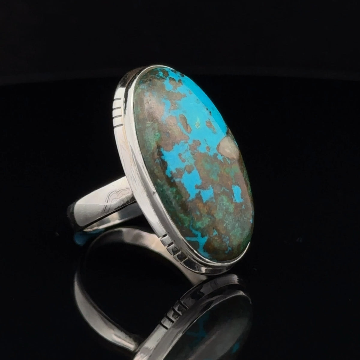 Sterling Silver Chrysocolla Ring Size 7