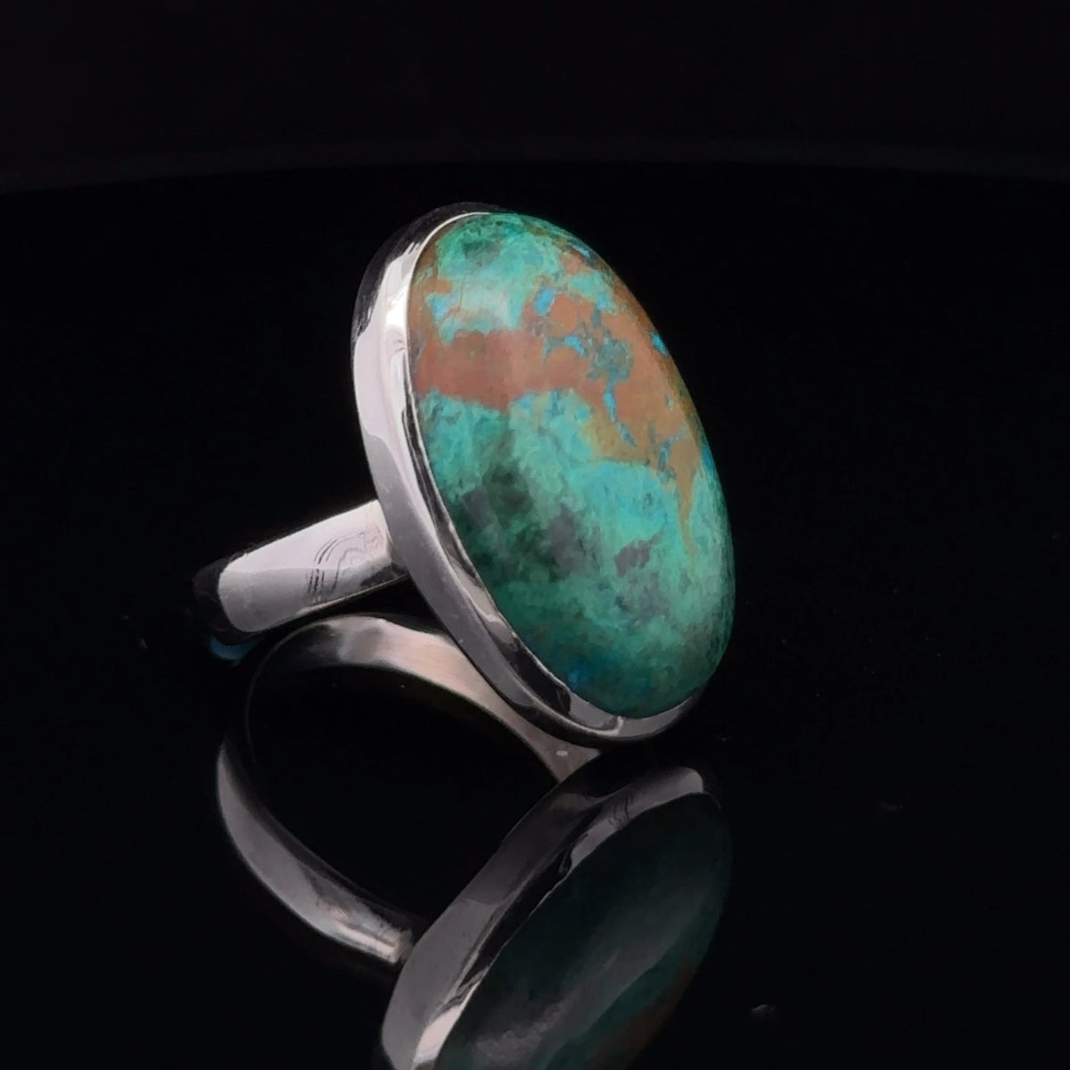 Sterling Silver Chrysocolla Ring Size 7