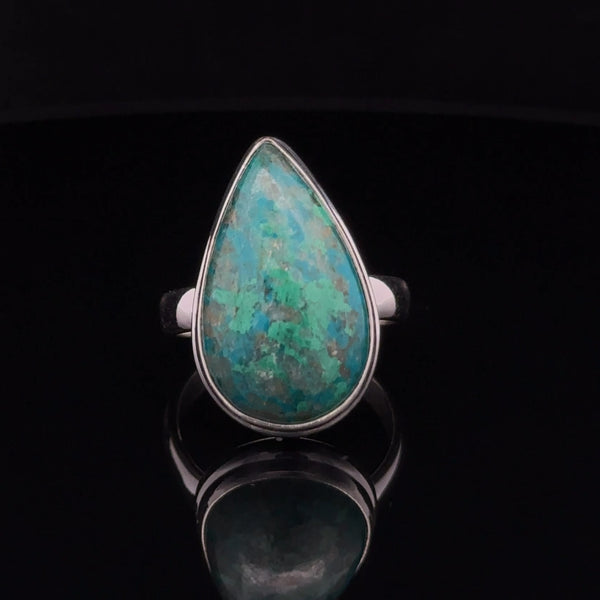 Sterling Silver Chrysocolla Ring Size 7