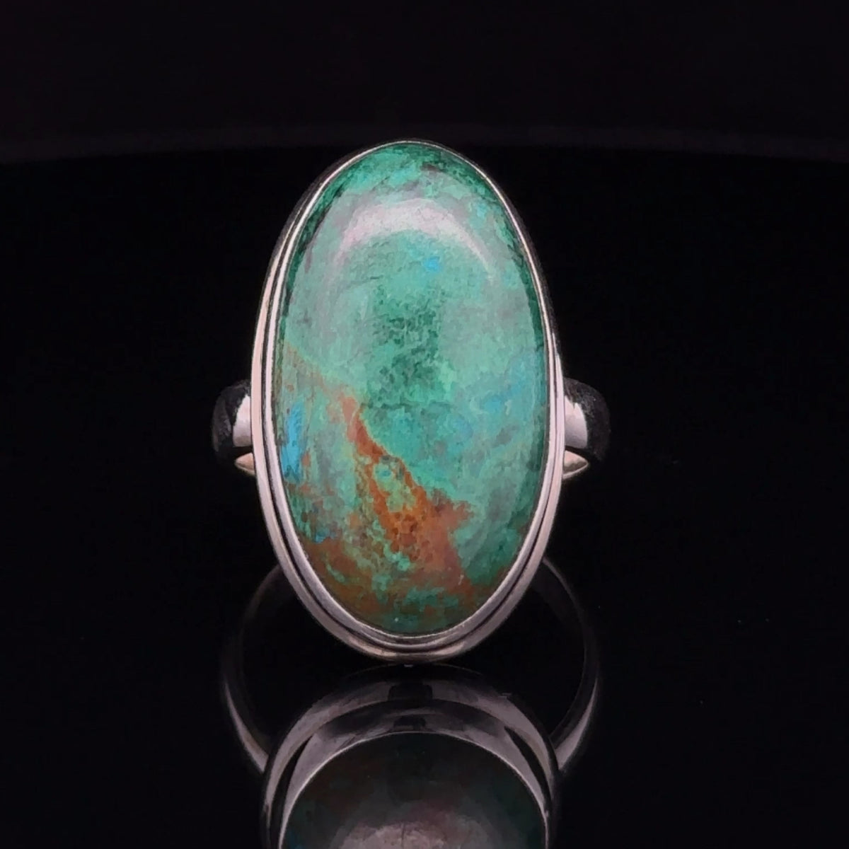 Sterling Silver Chrysocolla Ring Size 7