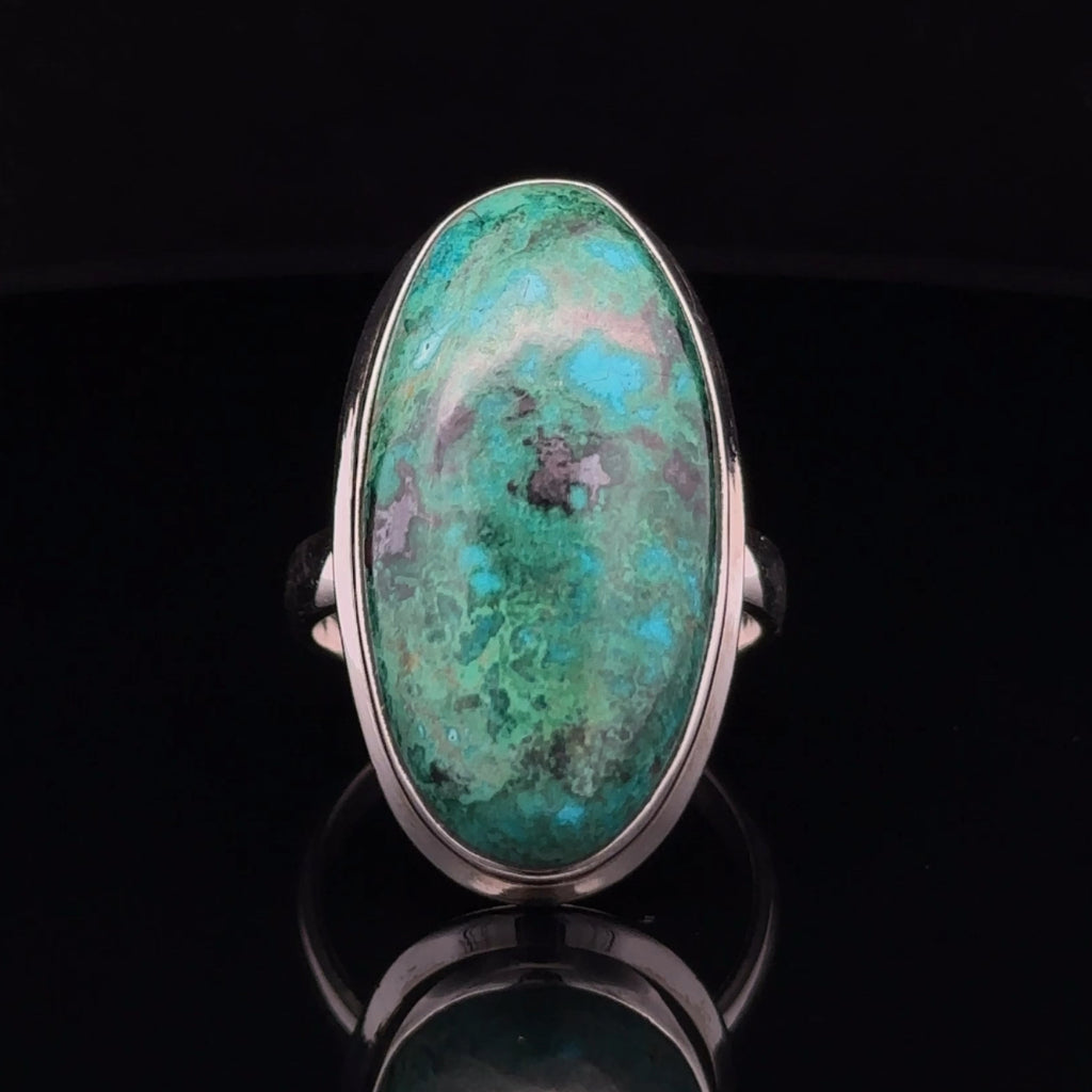 Sterling Silver Chrysocolla Ring Size 9