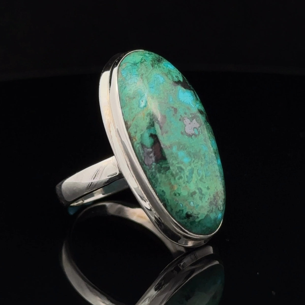 Sterling Silver Chrysocolla Ring Size 9