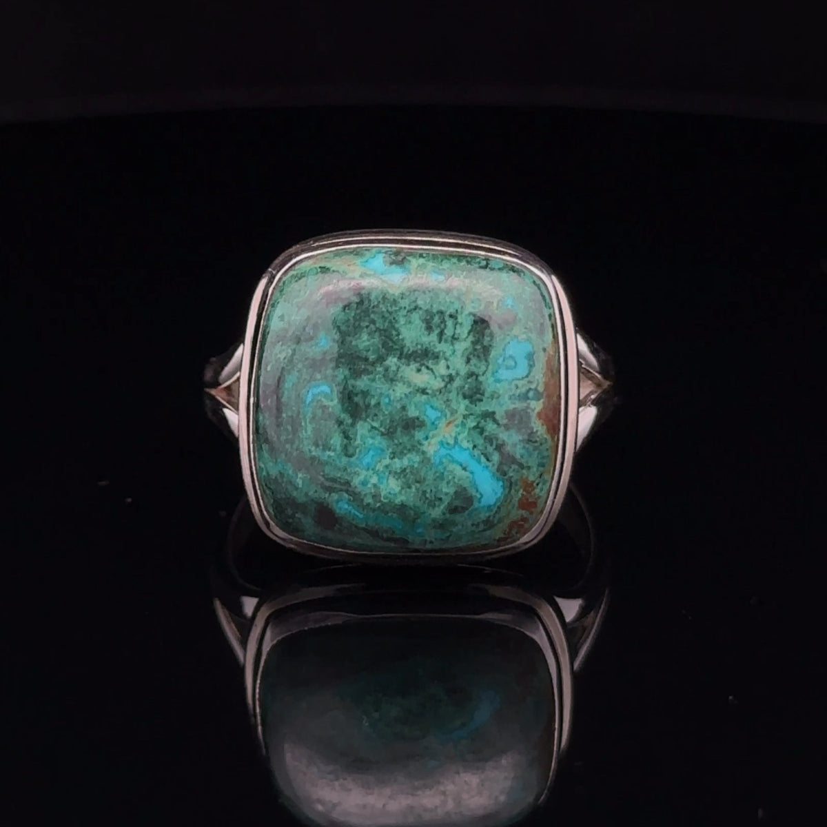 Sterling Silver Chrysocolla Ring Size 11