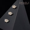 14k Yellow Gold Triple Crown Labradorite and CZ Threadless End