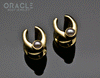 0g (8mm) Brass Saddles with Pearls