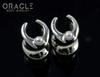 0g (8mm) White Brass Saddles with Pearls