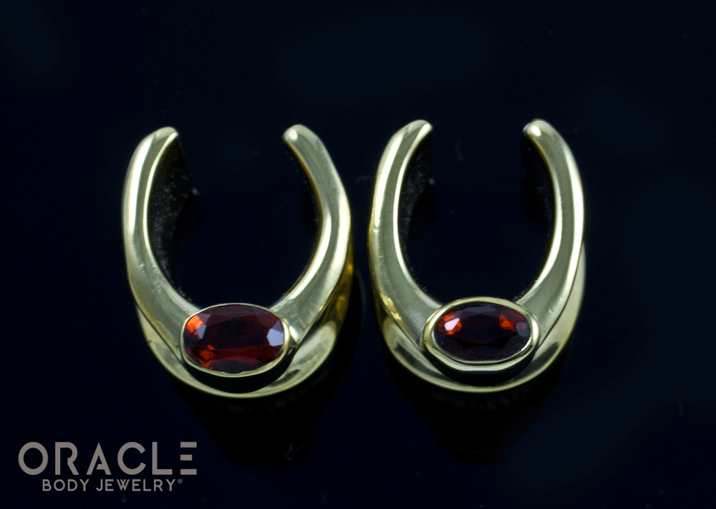 1/2" (12.5mm) Brass Saddles with Faceted Citrine