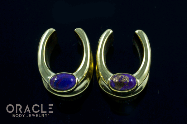 1/2" (12.5mm) Brass Saddles with Copper Purple Turquoise