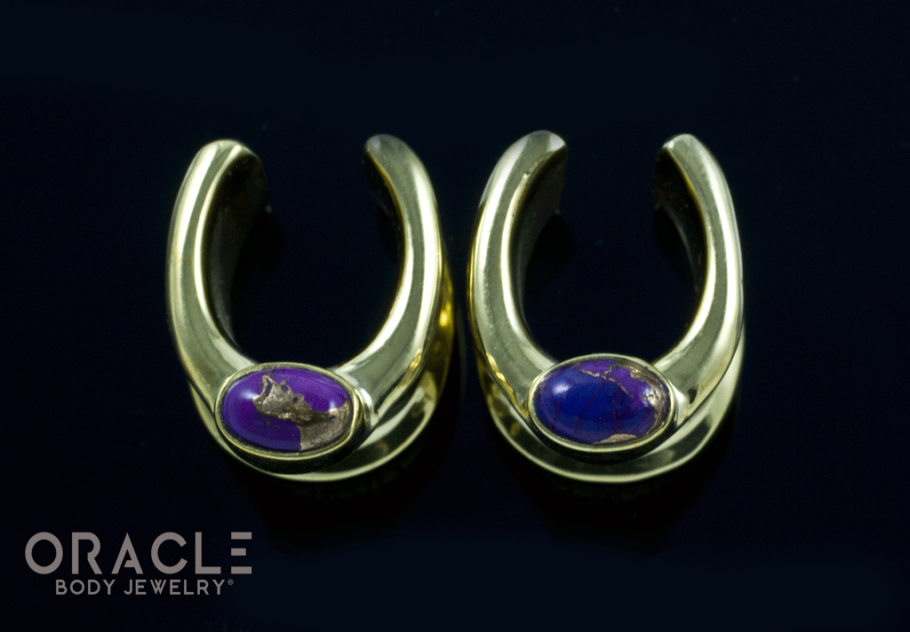 1/2" (12.5mm) Brass Saddles with Copper Purple Turquoise