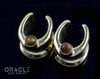 1/2" (12.5mm) Brass Saddles with Yellow Tiger Eye