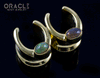 1/2" (12.5mm) Brass Saddles with Ethiopian Opals