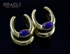 1/2" (12.5mm) Brass Saddles with Copper Purple Turquoise