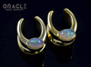 1/2" (12.5mm) Brass Saddles with Ethiopian Opals