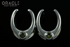 1/2" (12.5mm) White Brass Saddles with Faceted Peridot