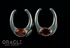 1/2" (12.5mm) White Brass Saddles with Faceted Citrine