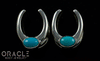 1/2" (12.5mm) White Brass Saddles with Natrural Turquoise