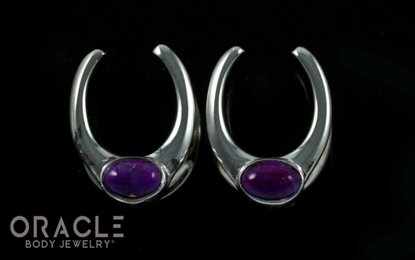 1/2" (12.5mm) White Brass Saddles with Copper Purple Turquoise