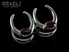 1/2" (12.5mm) White Brass Saddles with Faceted Citrine